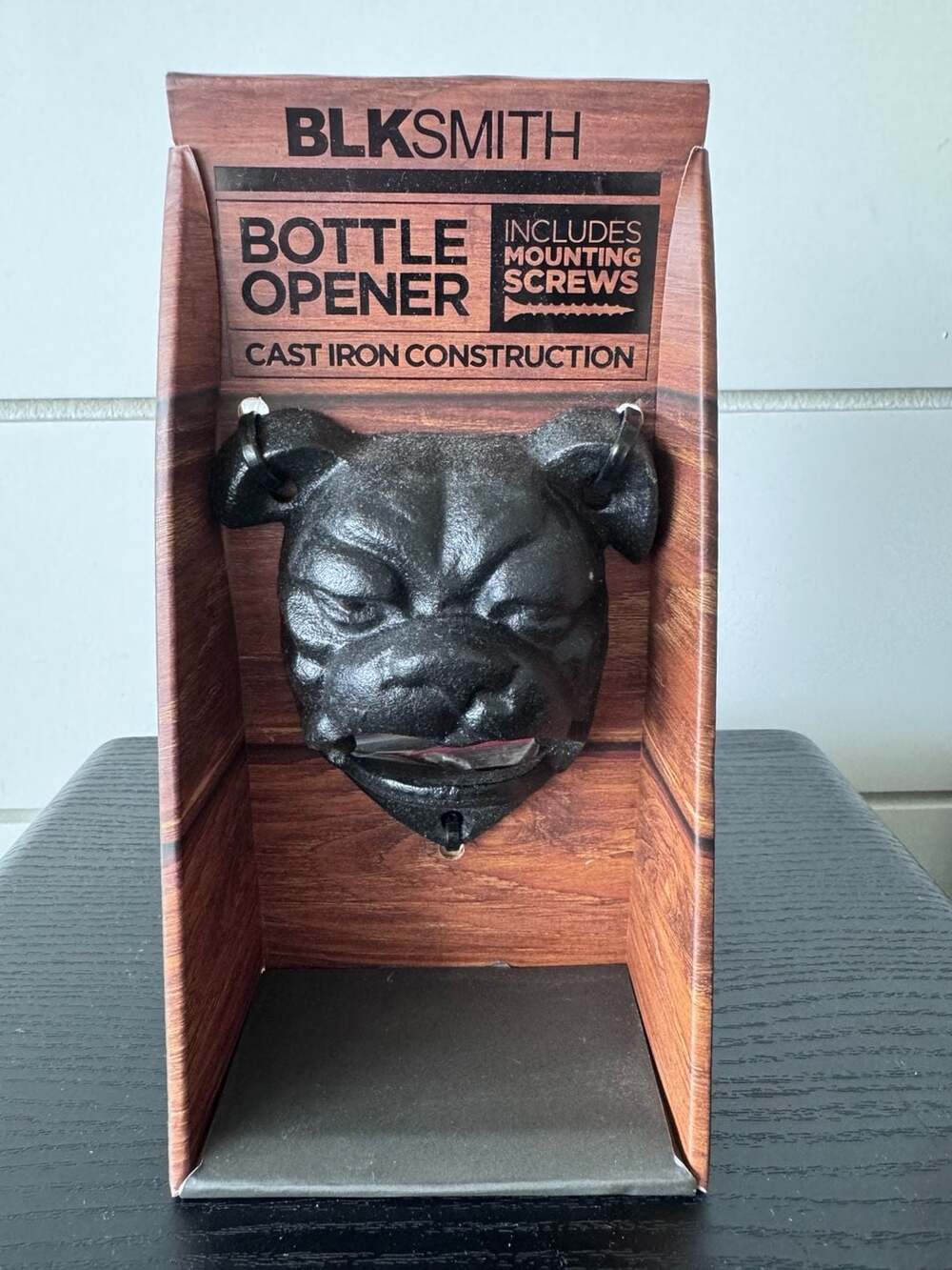 BLKSMITH Bulldog Bottle Opener Cast Iron Wall Mount